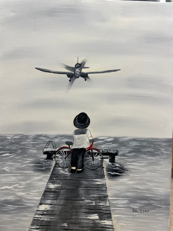 Airplane Over the Bay by Bobby Gulley