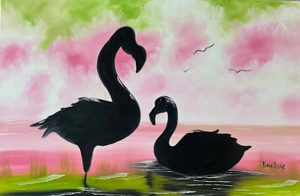 Swan Silhouette by Bobby Gulley