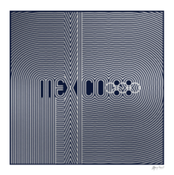 México 68 azul/plata by Pedro Ramírez Vázquez, Image 1.