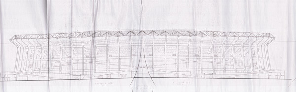 Plano Lateral del Azteca by Pedro Ramírez Vázquez, Image 2.