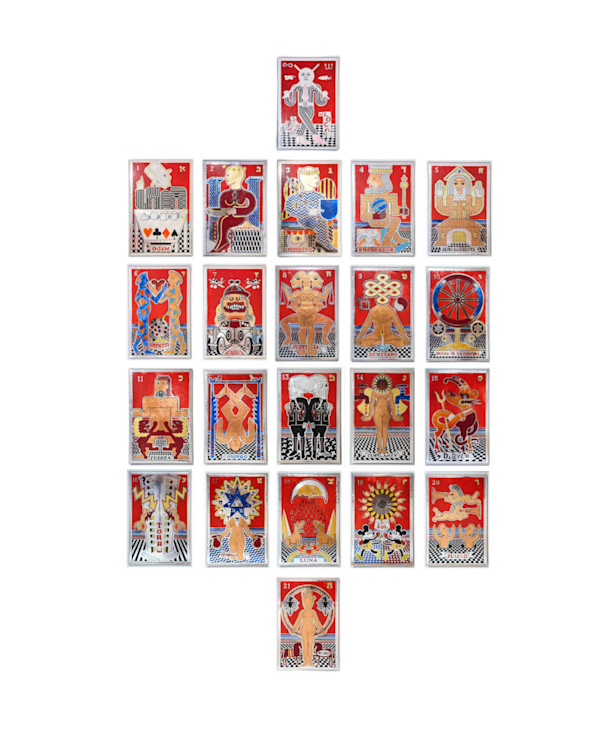 Tarot  serie roja (22 arcanos) by Pedro Friedeberg, Image 1.