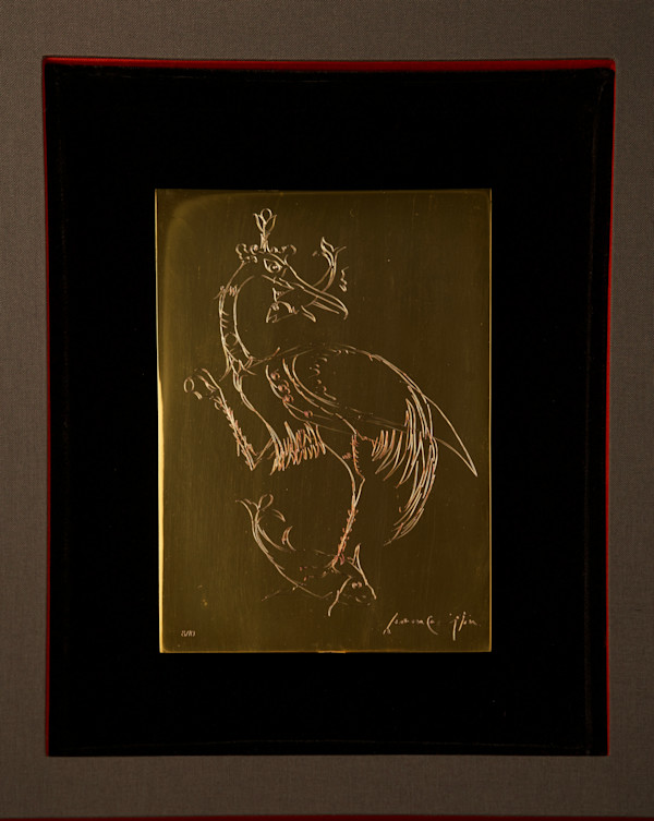 GRABADO MARTÍN EL PESCADOR by Leonora Carrington