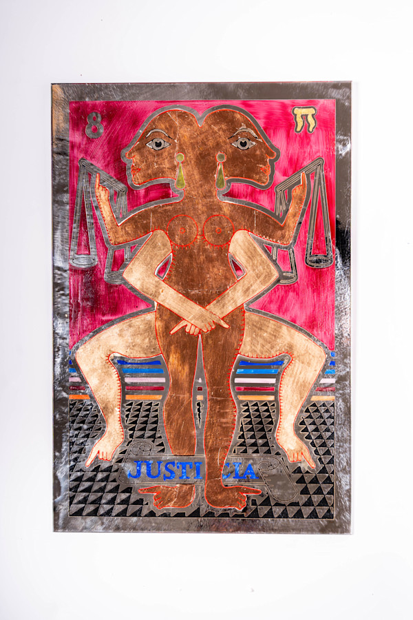 8 justicia, tarot rojo by Pedro Friedeberg, Image 3.