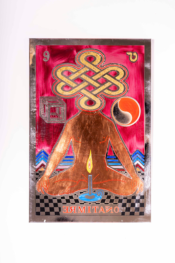 9 ermitaño, tarot rojo by Pedro Friedeberg, Image 3.