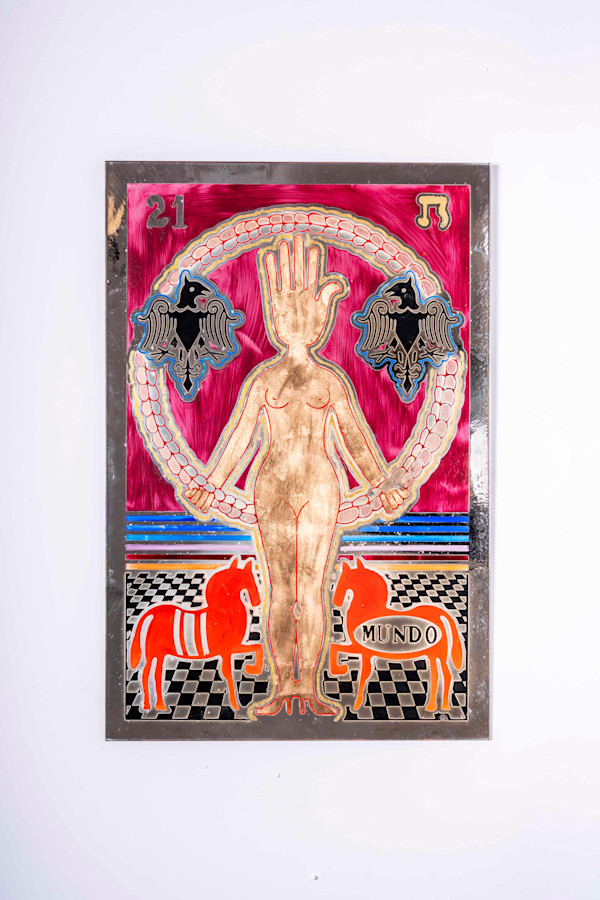 21 mundo, tarot rojo by Pedro Friedeberg, Image 3.