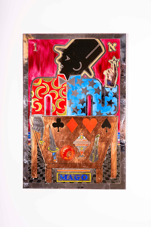 Carta 1 "El mago", tarot rojo (individual) by Pedro Friedeberg, Image 2.