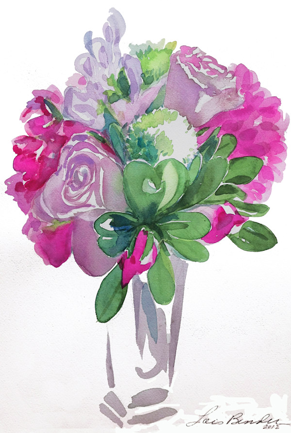 Peony Rose Dianthus  Bouquet  III by Lois Bender, Image 1.
