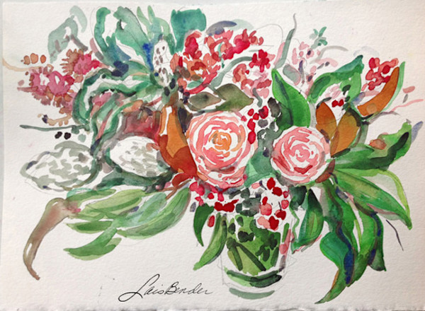 Autumnal Roses Bouquet II by Lois Bender, Image 1.