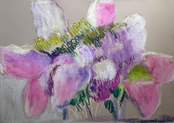 Lilacs on Beige Pastel by Lois Bender, Image 1.