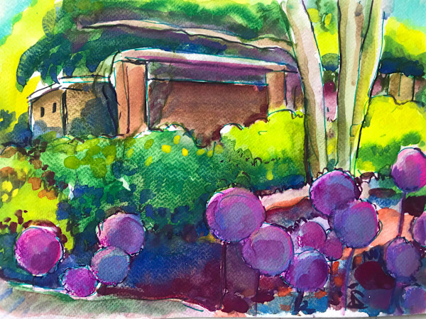 Landscape Details with Alliums II by Lois Bender, Image 1.