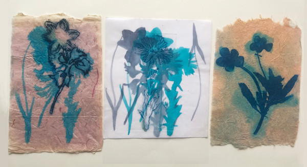 Botanical Small Print Triptych by Lois Bender, Image 1.