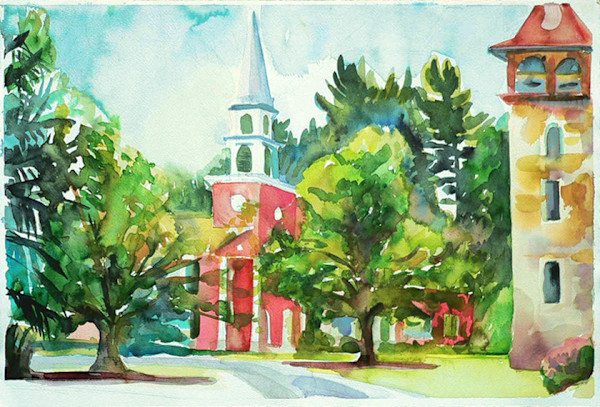 Stockbridge, MA Town Square by Lois Bender, Image 1.