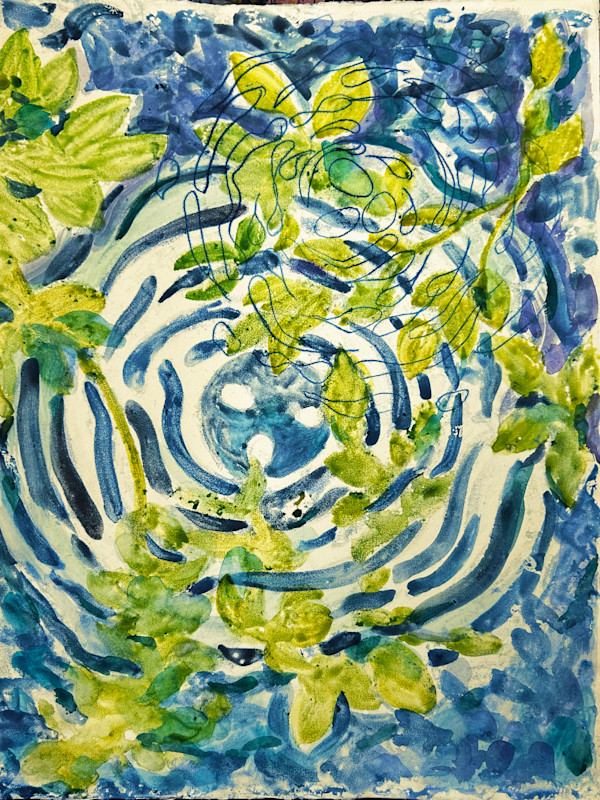 Wonder at the Moon's Nest in Leafy Shadows I by Lois Bender, Image 1.