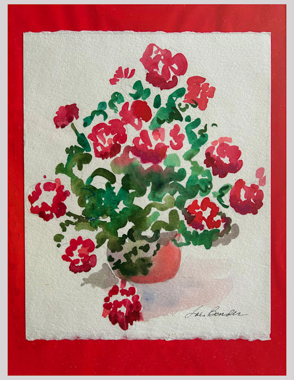 Geranium Flower Pot II by Lois Bender, Image 1.