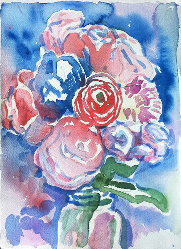 July Fourth Red White and Blue Bouquet by Lois Bender, Image 1.