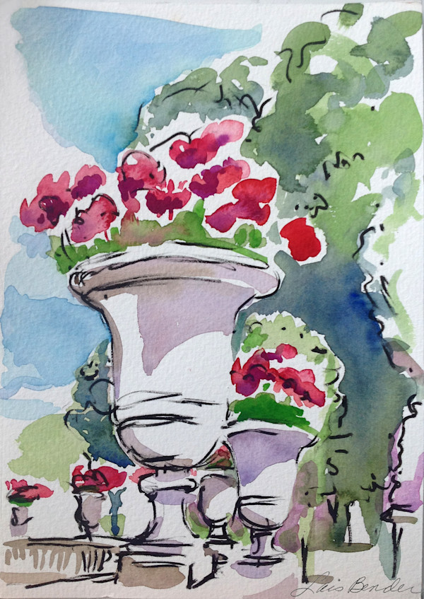 Urns of Jardin du Luxembourg IX Paris by Lois Bender, Image 1.