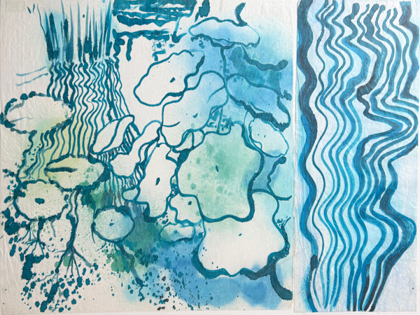 Pond Lotus & Grass Reflections by Lois Bender, Image 1.