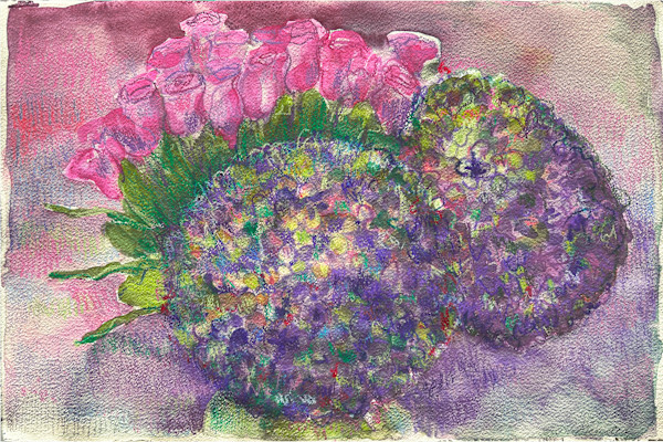 Rose & Hydrangea Bouquet by Lois Bender, Image 1.