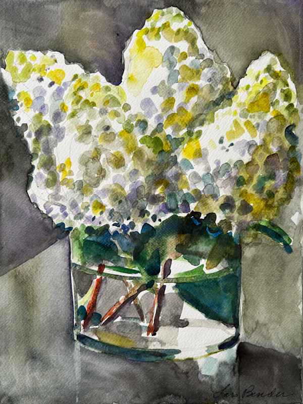 White Hydrangeas in a Vase II by Lois Bender, Image 1.