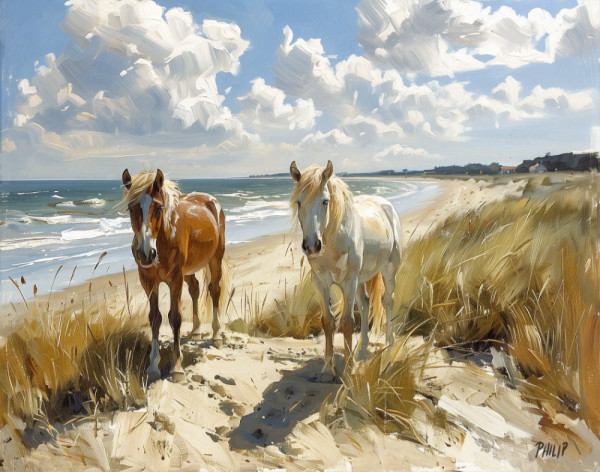 Outer Banks Ponies by Michelle Philip
