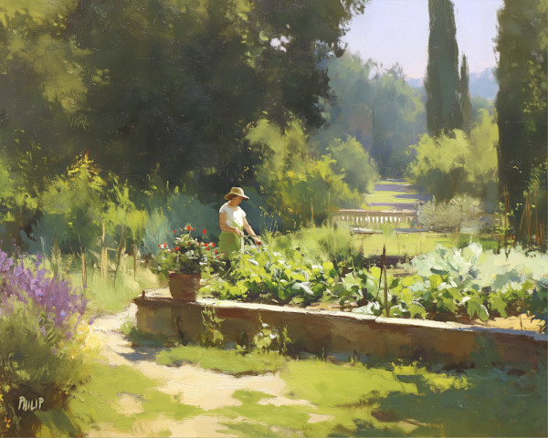 Watering the Garden by Michelle Philip