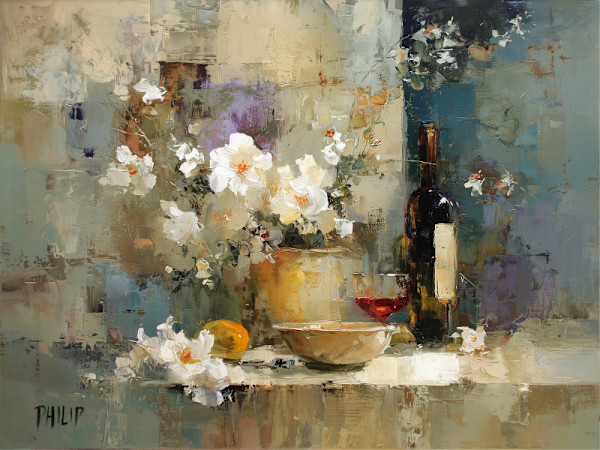 Still Life with Dogwood by Michelle Philip, Image 1.