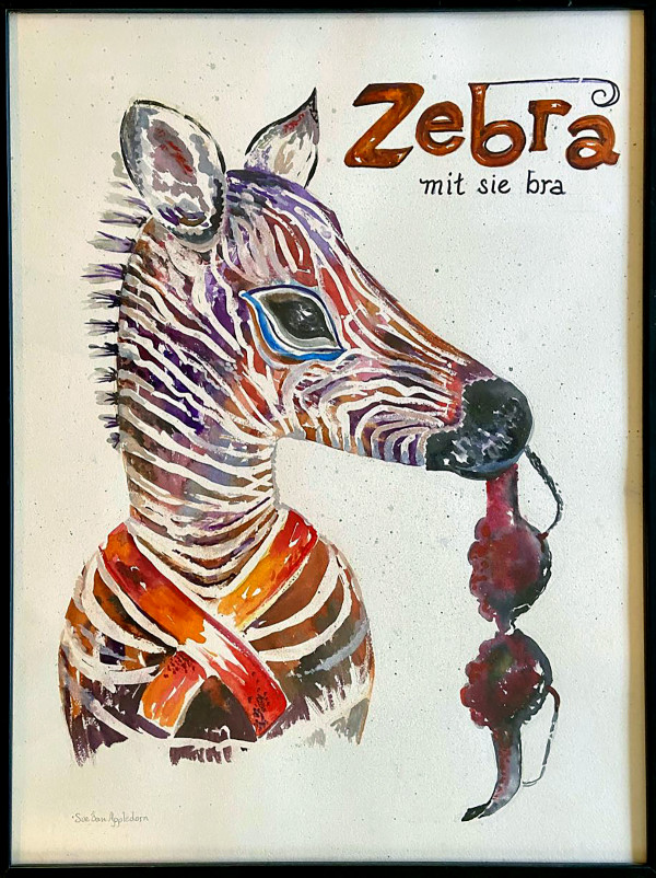 Zebra Mit Sie Bra by Suzanne Van Appeldorn