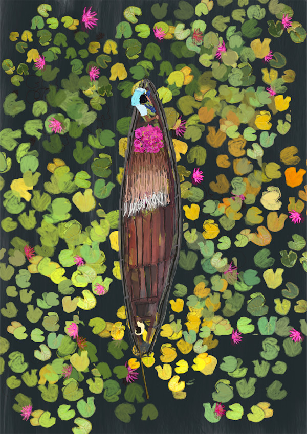 ART002 Navigating across Waterlilies by Bella Moraes ArtWork