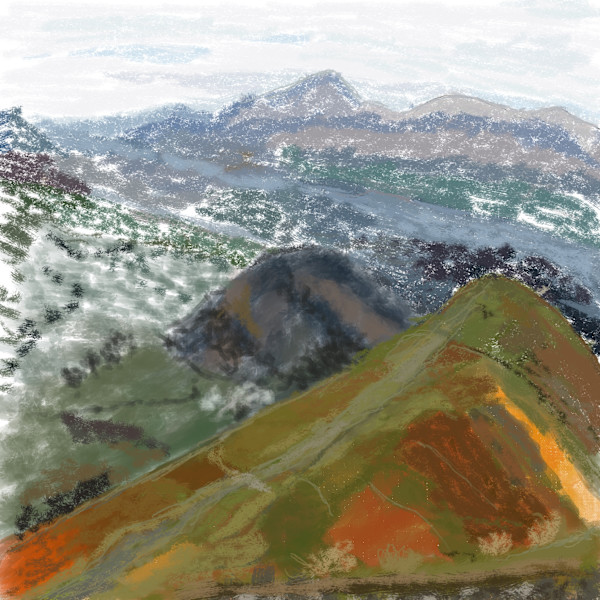 ART182 Catbells, Lake District by Bella Moraes ArtWork