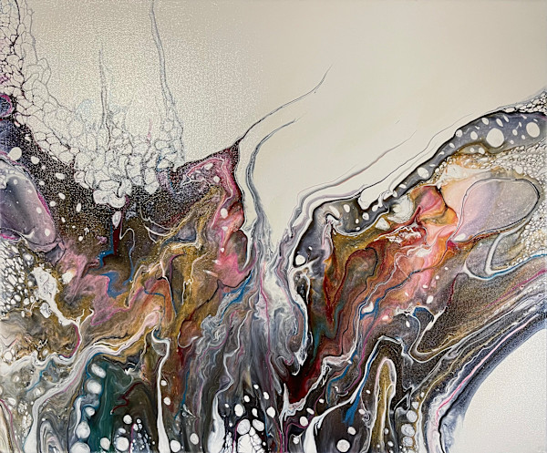 Liquid Bloom - Gallery wrapped Canvas & Frame by Beth Miller