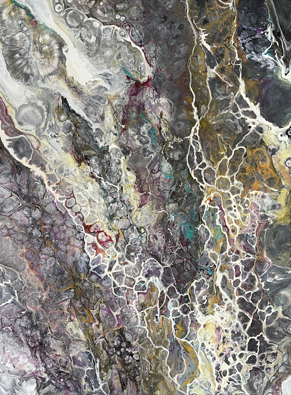 Cellular - Gallery Wrapped Frame with White Frame by Beth Miller