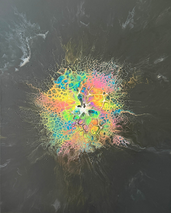 Electric Bloom - Gallery wrapped w/Frame by Beth Miller, Image 1.