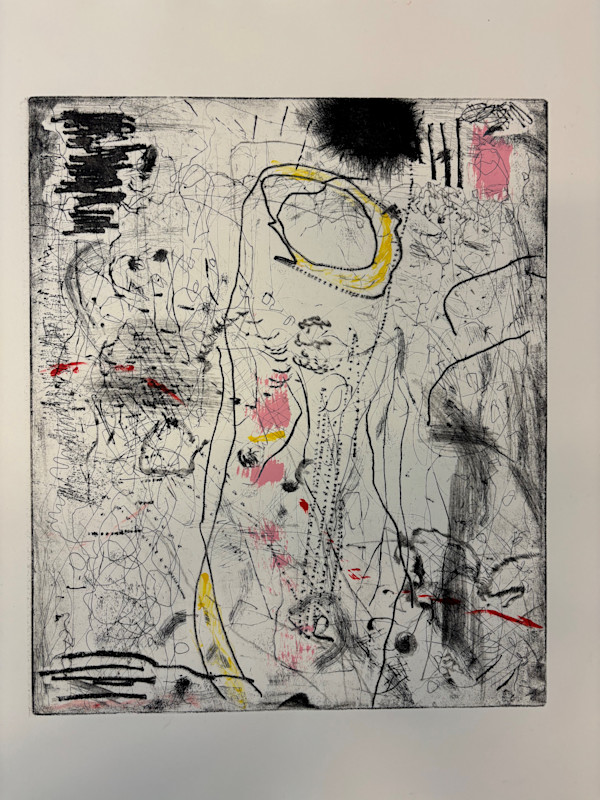 Monoprint with Pink by Jo Ann Rothschild