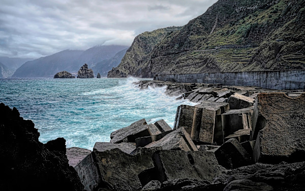 Tide at Porto Moniz, Madeira Island by Joni Lohr