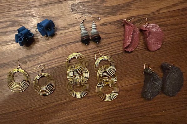 earrings by Rita Freed