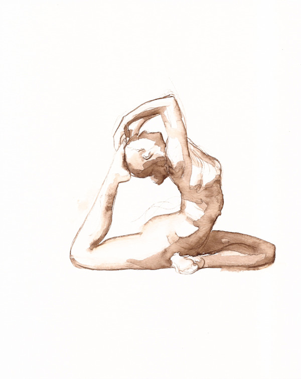 Yoga Figure: Pigeon Pose by Michelle Arnold Paine