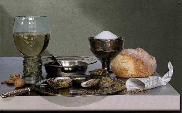 Breakfast in Silver by Yahya Gharagozlou