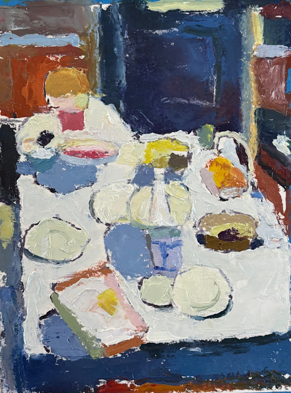 At the Table. (after Bonnard) by Doron Putka