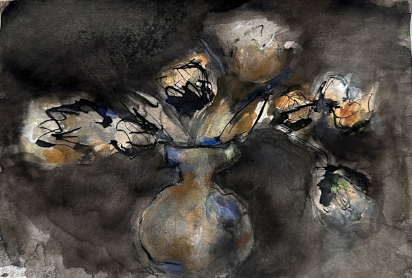 black paintings #3 by Carol Greenwood