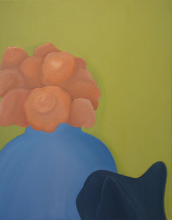 A cat with flower by Kyuin Baik