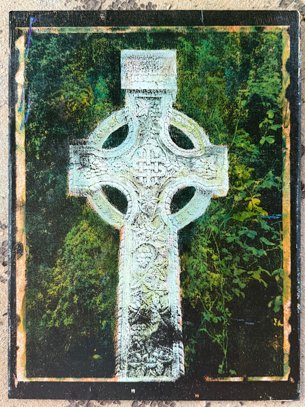 Celtic Cross in Mossy Green by Margaret Fischer Dukeman, Image 1.