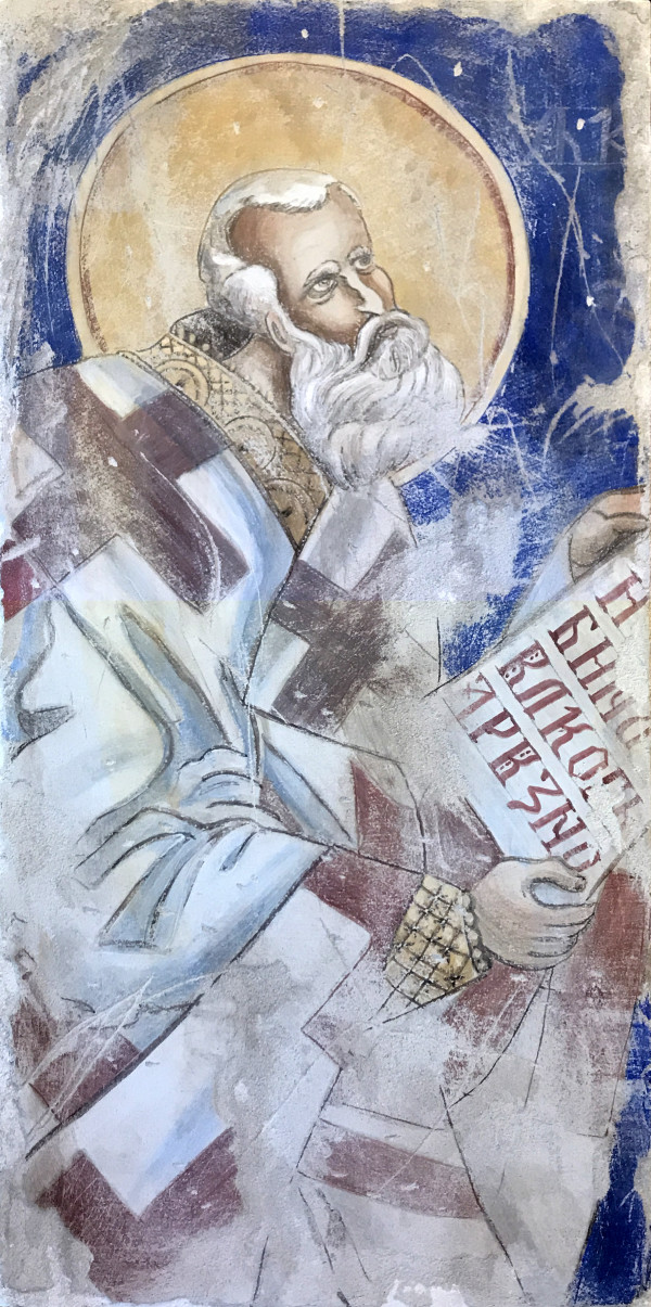 Study of St. Athanasius of Prizren 1 (Aged) - Buon Fresco by iLia Fresco