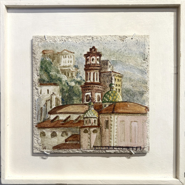 Atrani Village Fresco – study on sand intonaco for Canaan Builders Fresco by iLia Fresco