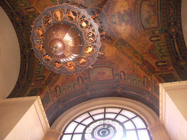 Restoration of the historic ceilings at Los Angeles Park Plaza Hotel by iLia Fresco