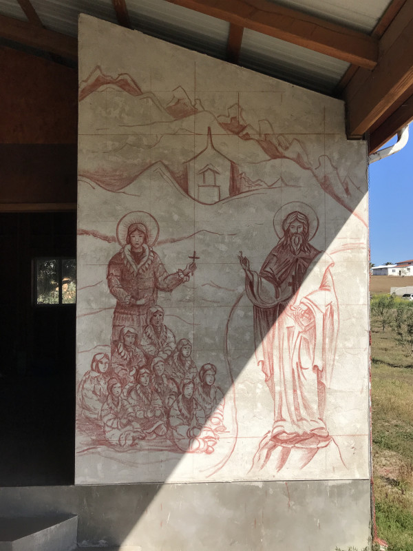 Sinopia for Saint Herman & Saint Peter The Aleut Fresco Fresco by iLia Fresco