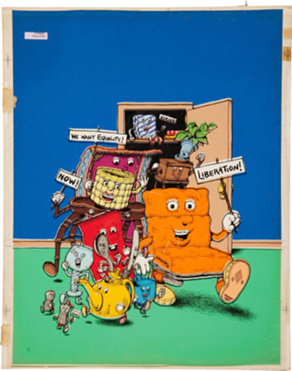 Clothes Magazine "Home Store: Out of the Closet" Production Art by Jerry Zimmerman