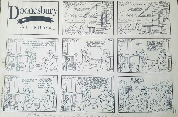 Doonesbury Sunday strip  by Garry Trudeau
