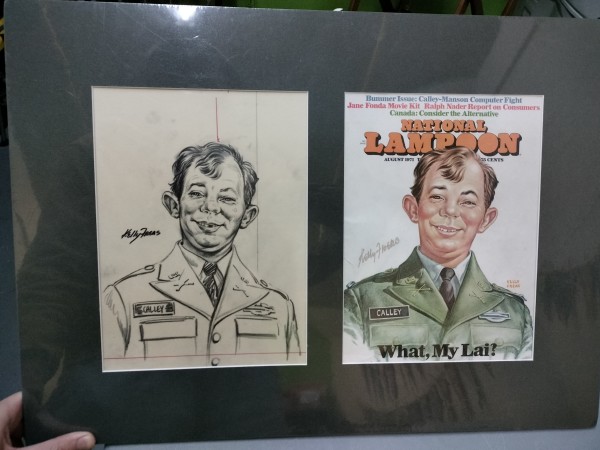 National Lampoon #17 Cover Preliminary Artwork Original Art "What, My Lai?" by Kelly Freas