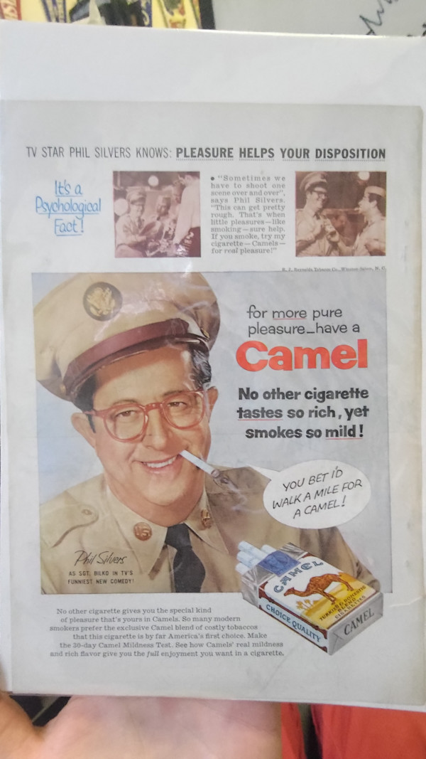 Phil Silvers Camel Cigarette Advertisement