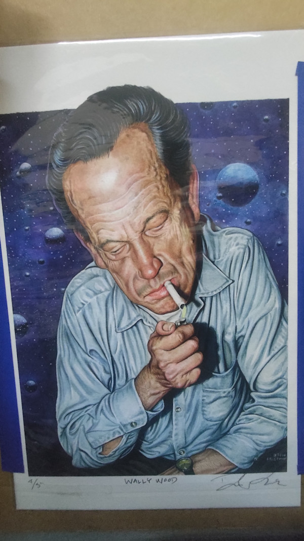 Print of Wally Wood portrait by Drew Friedman